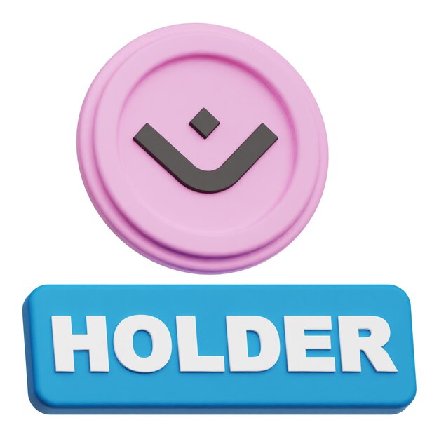 Krypto-Mantra-Token 3D-Symbol isoliert auf weißem Hintergrund