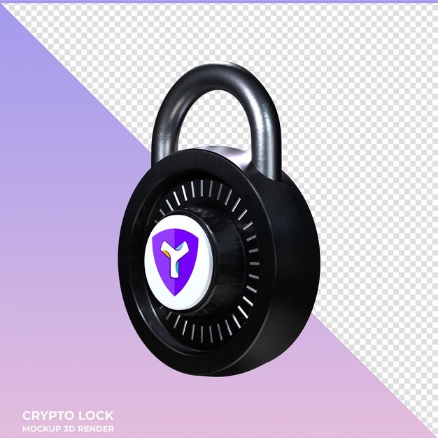 Kryptoschließsymbol XYM 3D-Symbol