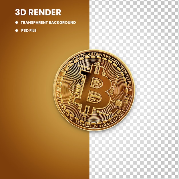 Kryptowährung bitcoin goldene Münze Hintergrund Bitcoins fallende Illustration 3d png bitcoin Crypto