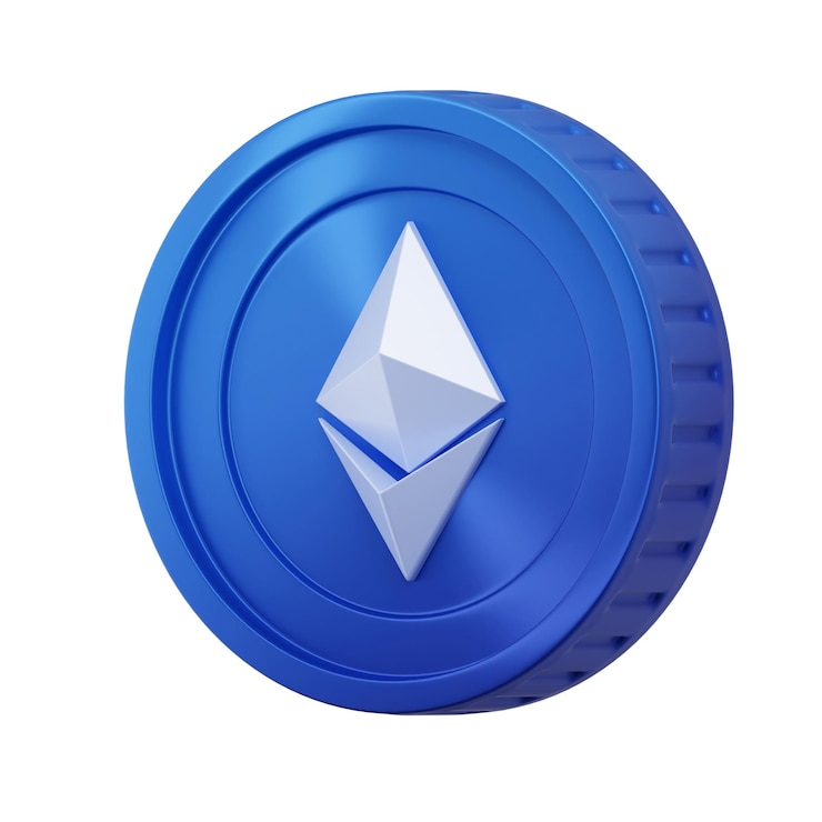 PSD kryptowährung krypto-goldmünze illustration icon ethereum