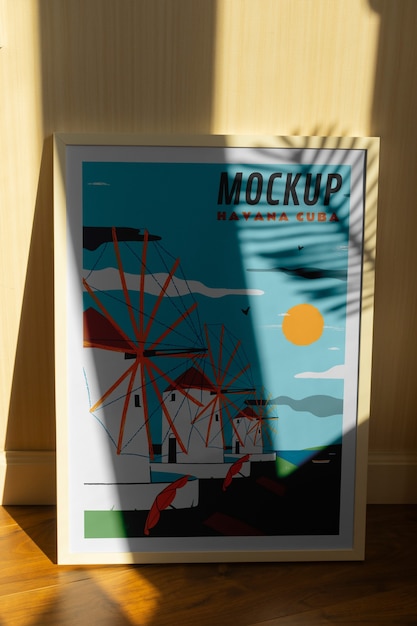 Kubanische Ästhetik Rahmen-Mockup-Design