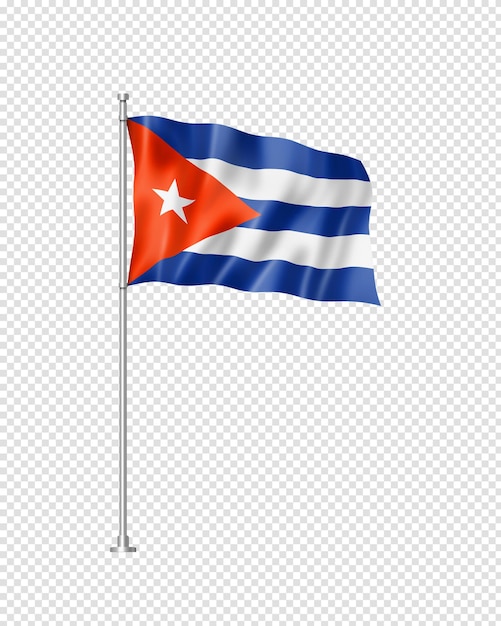 PSD kubanische flagge, isoliert auf weiss