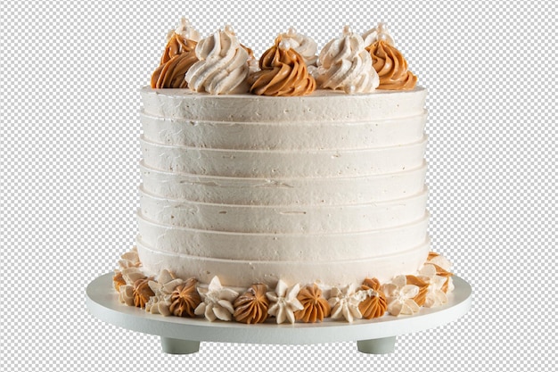 Kuchen mit Sahne-Zuckerguss png transparenter Hintergrund