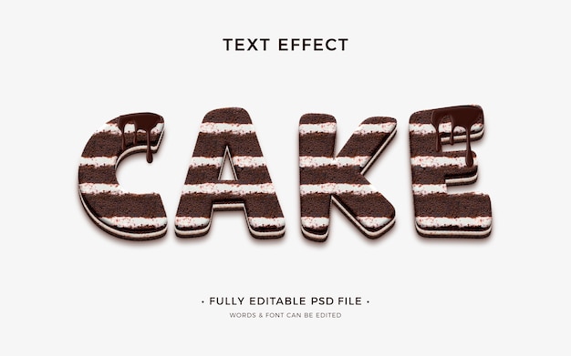 PSD kuchen-text-effekt-design