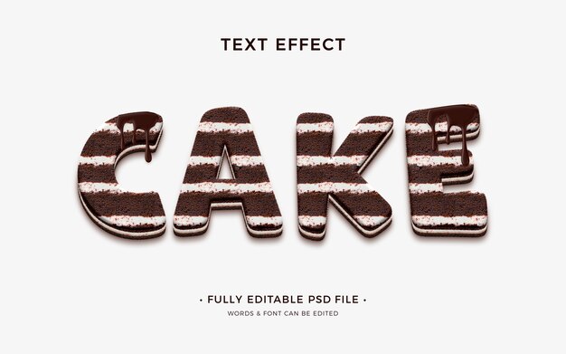 Kuchen-Text-Effekt-Design