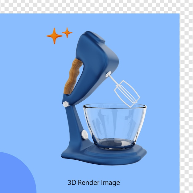 Küchensymbol Mischmaschine 3D-Rendering
