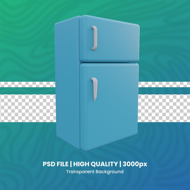PSD kühlschrank 3d-interieur 3d-renderpaket psd-datei transparenter hintergrund hochwertiges rendering