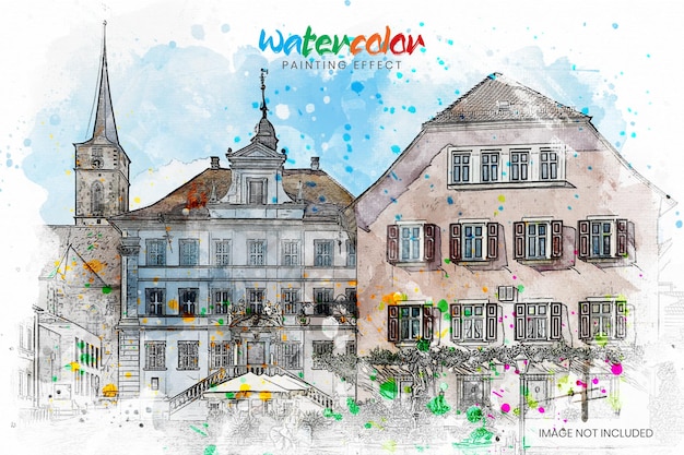 Künstlerischer Aquarell-realistischer Fotoeffekt