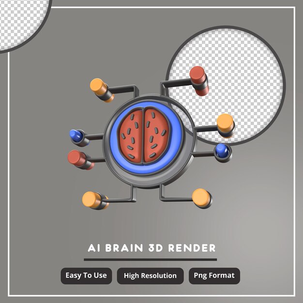 PSD künstliche intelligenz 3d-darstellung