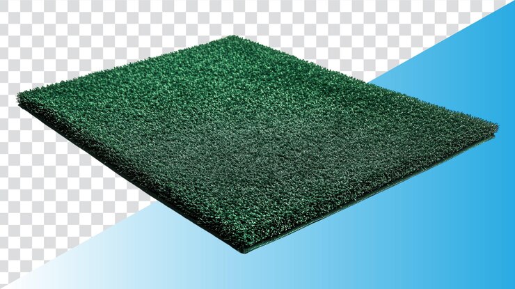PSD künstliche rasenmatte perfekt für outdoor-aktivitäten in parks auf durchsichtigem hintergrund