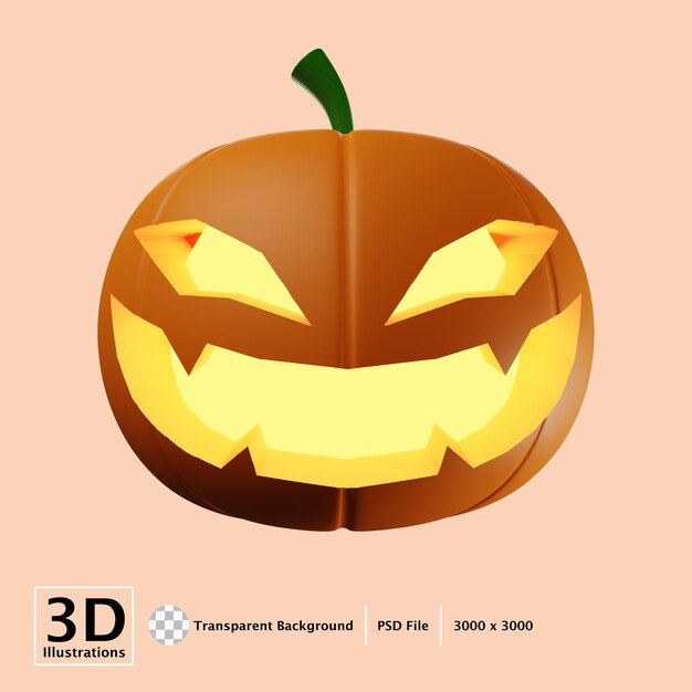 Kürbis hallowen 3d symbol illustration