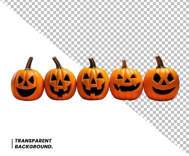 Kürbis Jack O Lantern PSD Transparenter Hintergrund