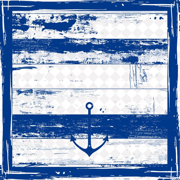 PSD küstenrahmen-grenze mit verwitterter holztextur und nautica creative png abstract designs