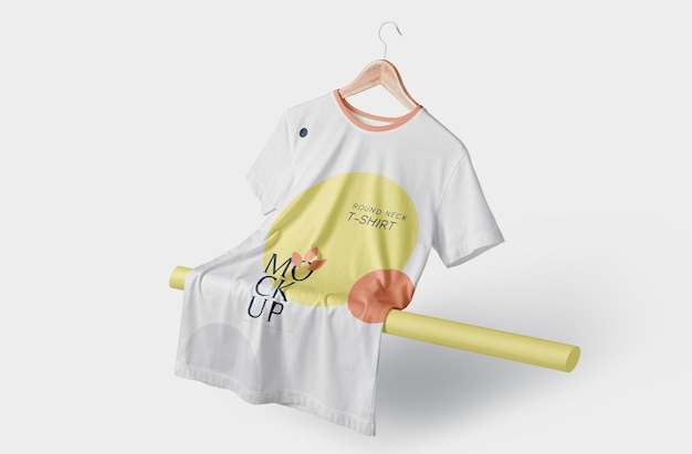 Kundenspezifisches design bedrucktes t-shirt mock-up