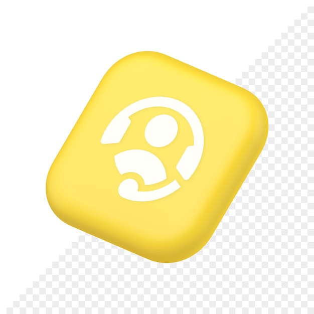 Kundensupport-Helpdesk-Hilfe-Schaltfläche Anruf-Helpline-Verbindungssymbol Website-Symbol 3D-Rendering