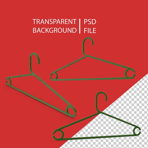 PSD kunststoff-kleiderbügel grün png