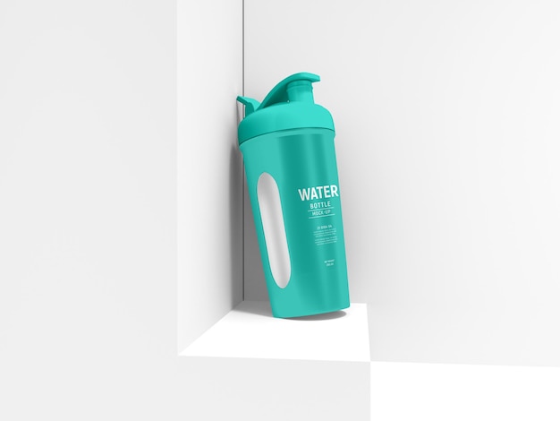 Kunststoff-Wasser-Sipper-Flaschen-Branding-Mockup