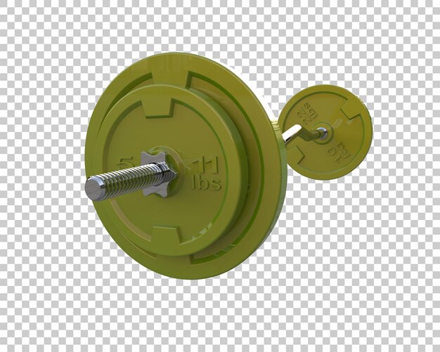 Kurve barbell isoliert auf dem hintergrund 3d-rendering-illustration