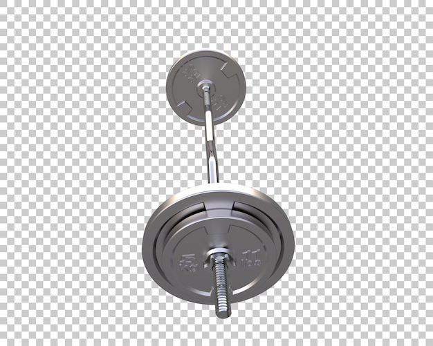 PSD kurve barbell isoliert auf dem hintergrund 3d-rendering-illustration