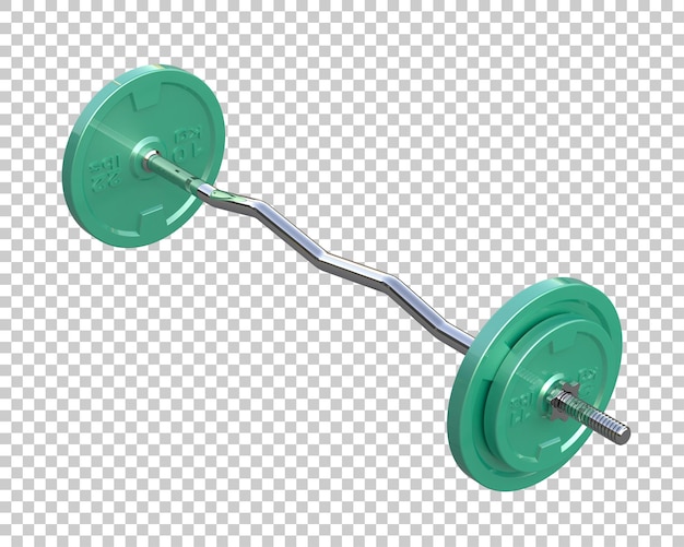 Kurve barbell isoliert auf dem hintergrund 3d-rendering-illustration