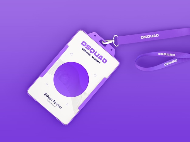 Kurz Lanyard-Id-Kartenhalter-Branding-Mockup