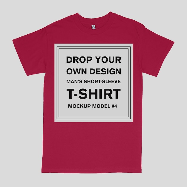 Kurzärmel-T-Shirt-Mockup für Männer - Lassen Sie Ihr eigenes Design fallen