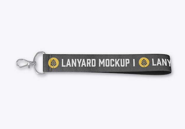 PSD kurzes lanyard-mockup