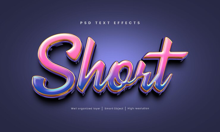 PSD kurztext-effekt