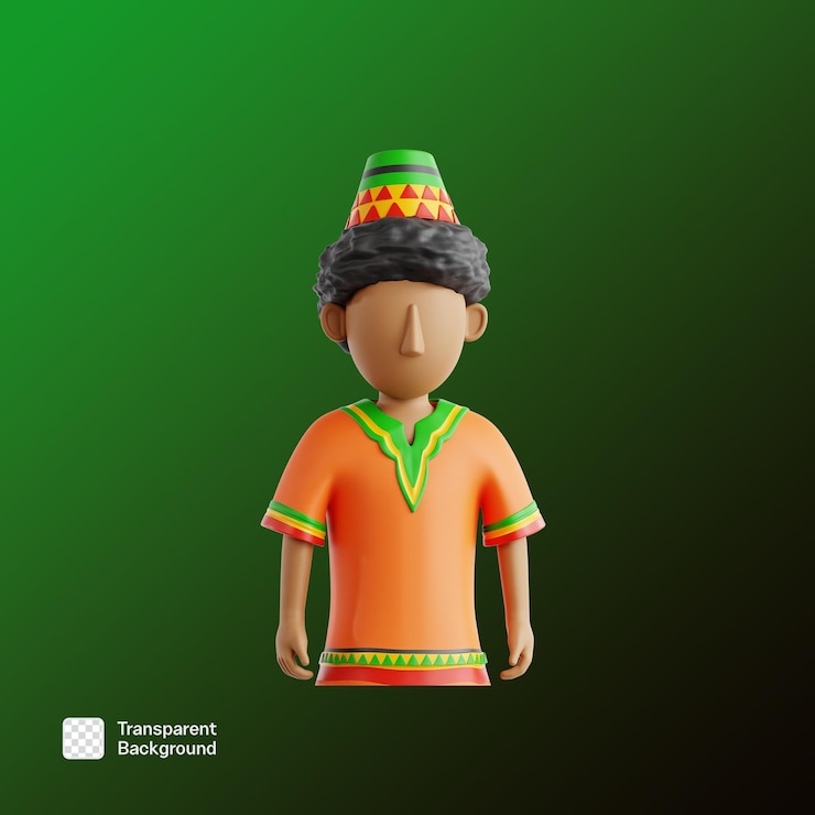 PSD kwanzaa 3d icon illustration png template