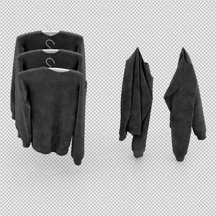 PSD l&#39;abbigliamento isometrico come 3d isolato rende