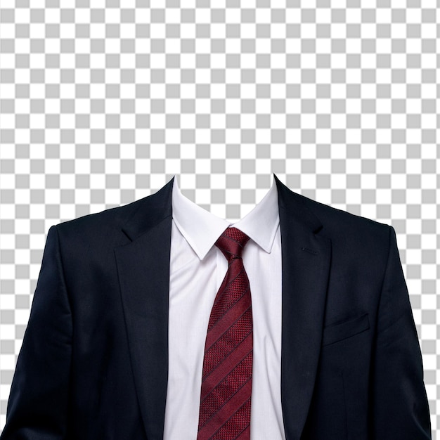 L'abito da uomo è una composizione realistica con un costume elegante con cravatta e giacca a camicia bianca