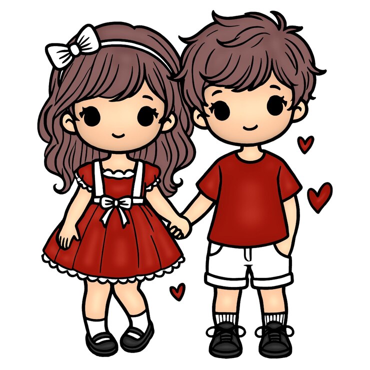 L'adorabile coppia Kawaii