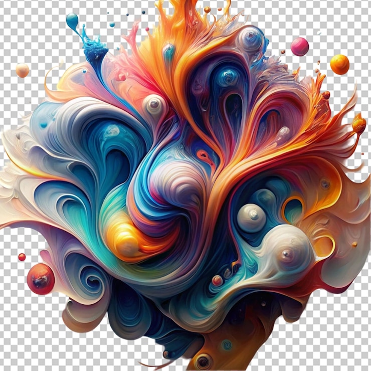 PSD l'ai ha generato arte astratta con forme fluide