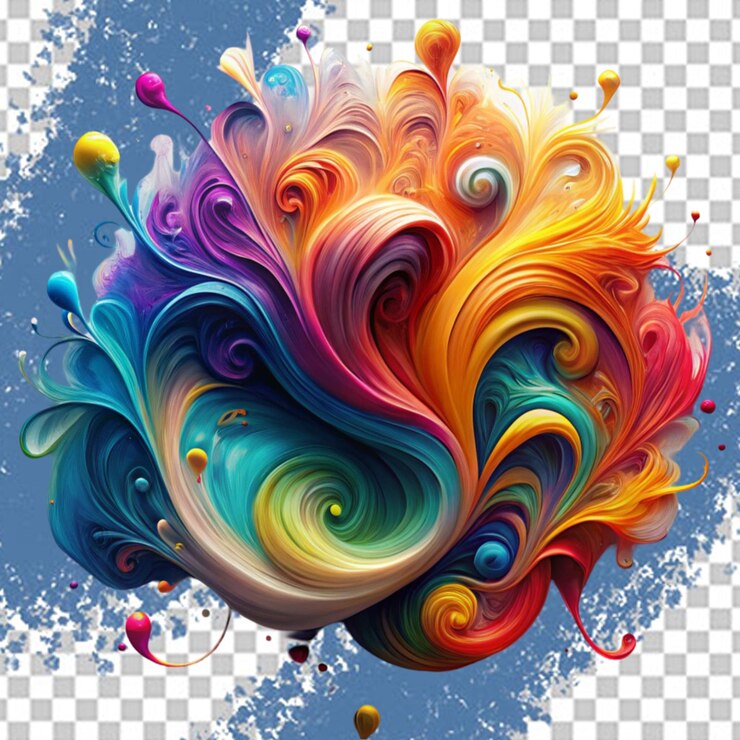 PSD l'ai ha generato arte astratta con forme fluide