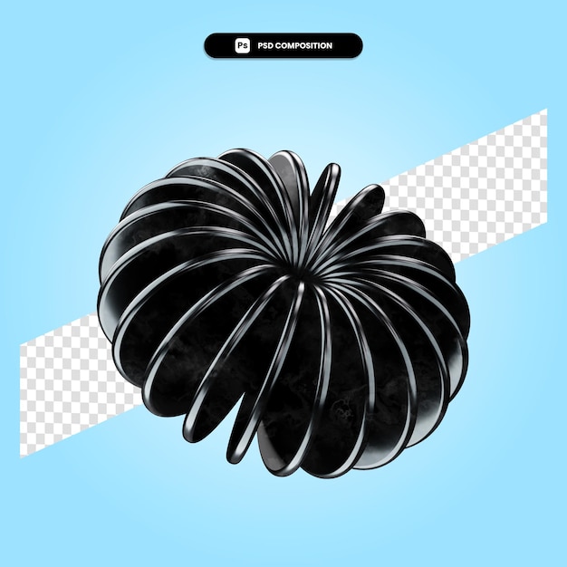 L'anello placcato 3d rende l'illustrazione isolata