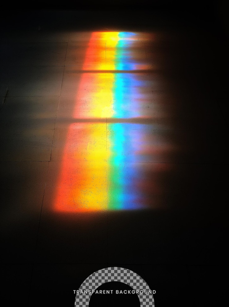 PSD l'arcobaleno di luce un grano