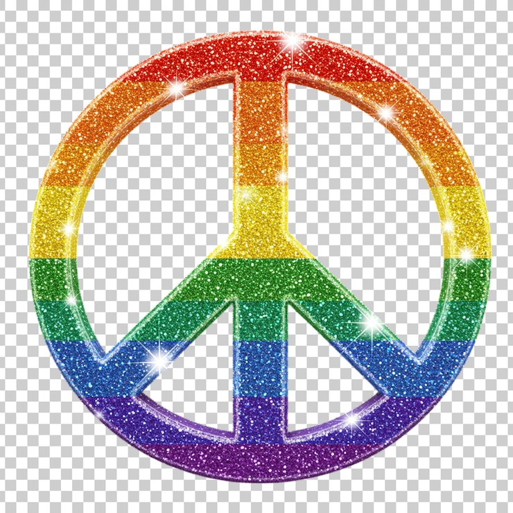 PSD l'arcobaleno scintillante, simbolo di pace