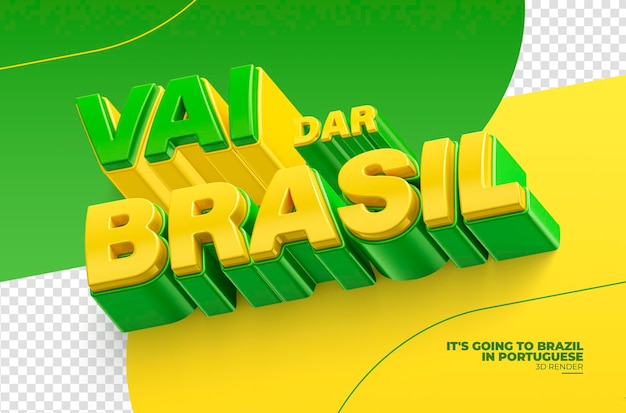 L'etichetta darà il calcio brasiliano al Brasile nel rendering 3d per la campagna di marketing