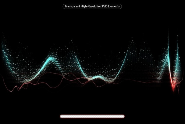 L'illustrazione contiene un grafico caotico rumore griglia punteggiata e linee sfocate su scuro