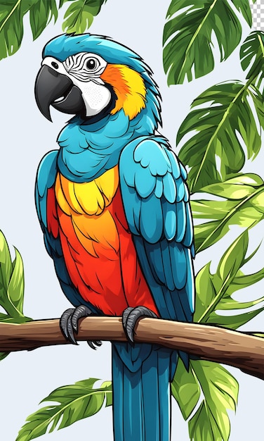 L'illustrazione del pappagallo