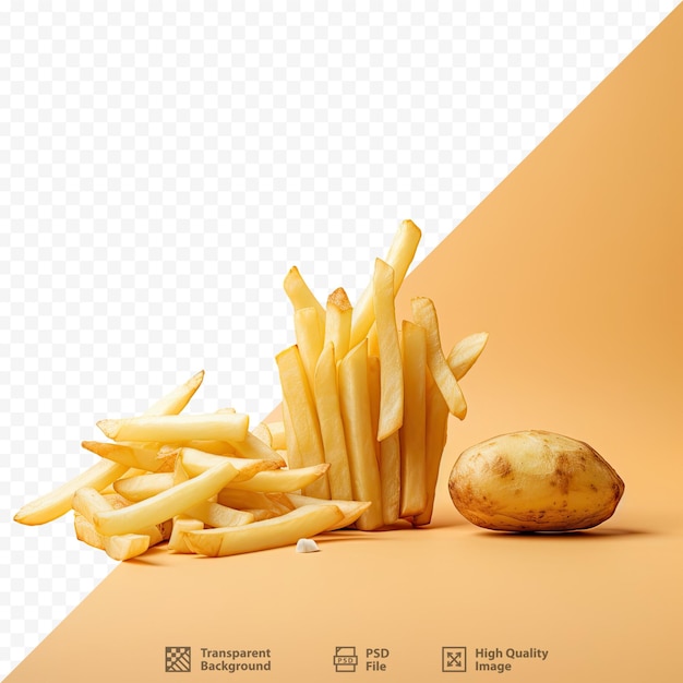 l'immagine di una patata e patatine fritte con una scatola di patatine fritte.