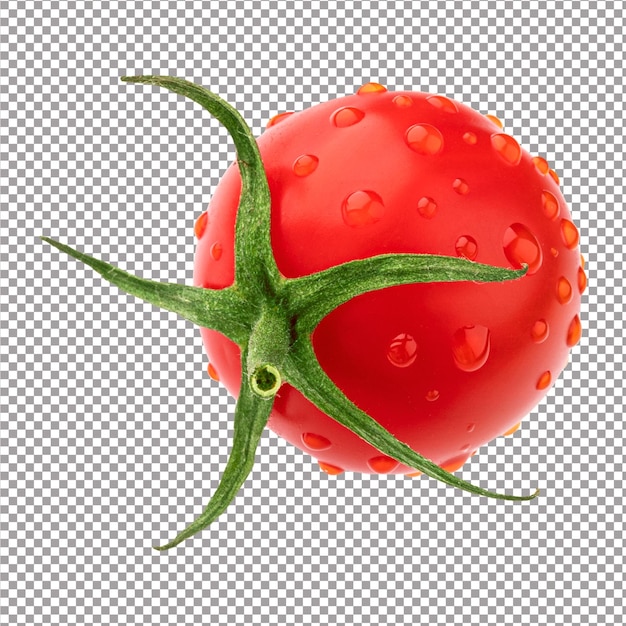 L'immagine trasparente del pomodoro rosso radiante PNG 01