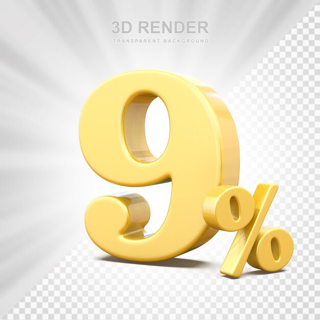 L'offerta dell'oro del 9% in 3D