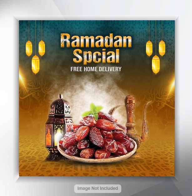 La consegna a domicilio gratuita speciale del Ramadan di deliziosi datteri