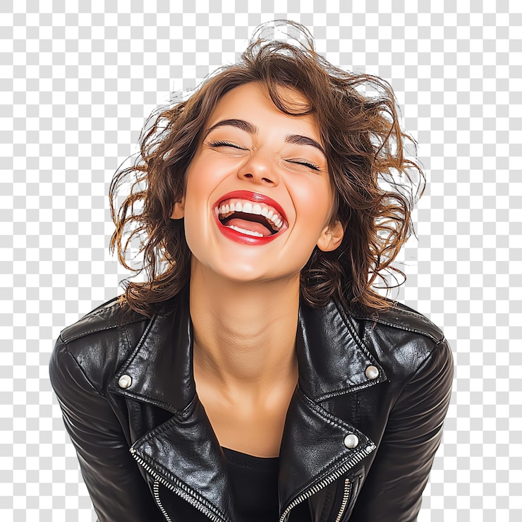 PSD la giacca della donna ride