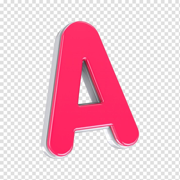PSD la lettera 3d rende lo sfondo trasparente