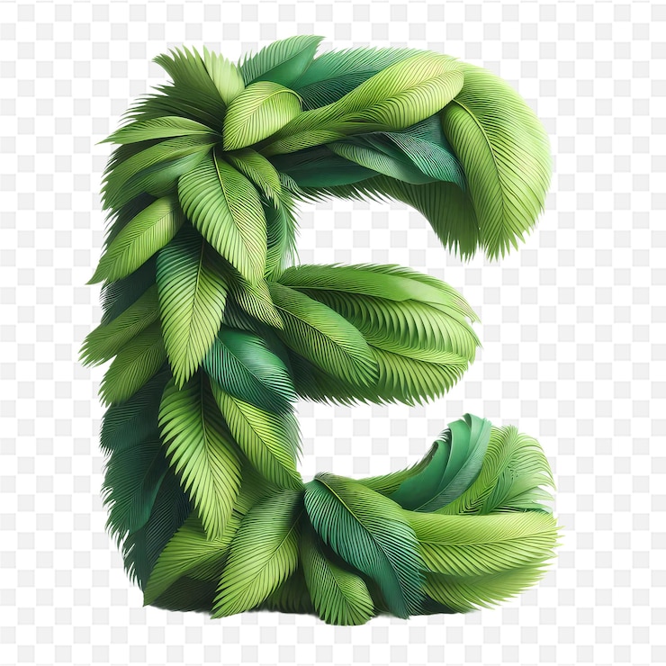 PSD la lettera "s" è fatta di foglie.
