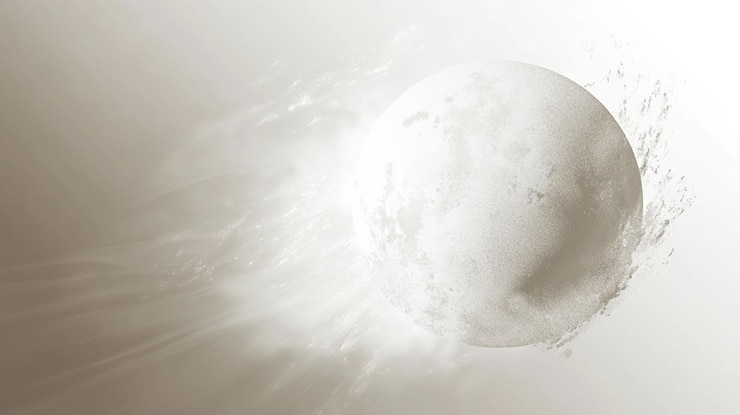 PSD la luna separata si sta disintegrando le tracce di polvere cosmica