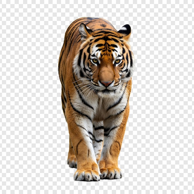 La maestosa tigre che cammina in avanti