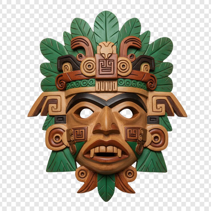 La maschera di legno dei Maya, simbolo dell'antica cultura e del rituale